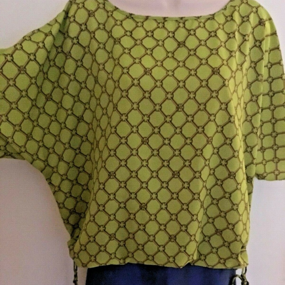 Michael Kors Dolman Sleeve side tie Top LG